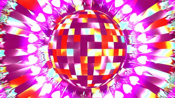 4K. Stylish Abstract Animation. Disco background. VJ Loop