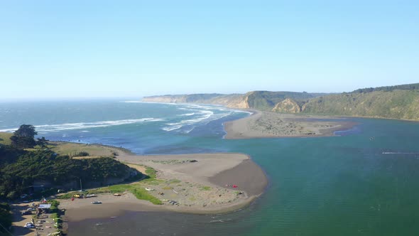 La Boca spot Surf for practicing water sports  as kitesurfing, windsurfing landscape of the mouth in