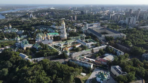 Kyiv Cityscape, Ukraine, Aerial View, Kiev, Slow Motion