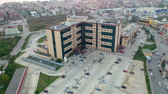 City Hospital Alanya Turkey Aerial View 4 k