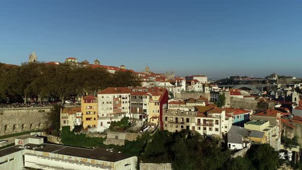 Fly Above City of Porto, Portugal