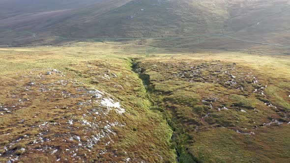 Flying Above the R254 Next to Glenveagh National Park  County Donegal Ireland