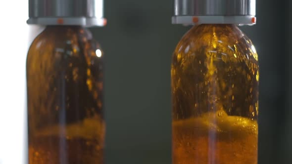 Bottling Wine By the Machine Into Bottles