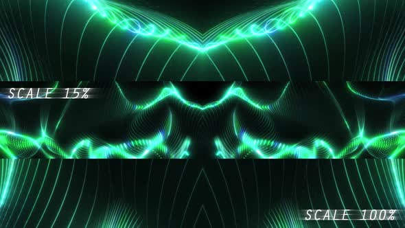 Neon Green Wave Stage Background