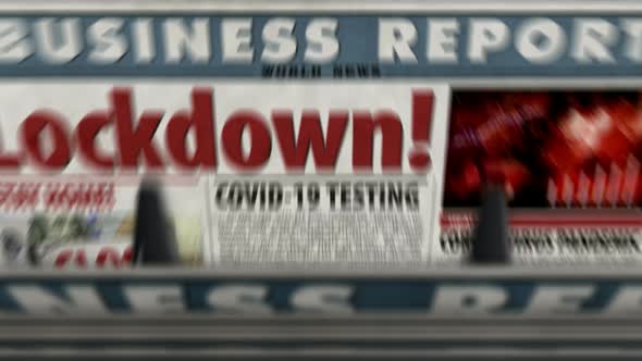 Lockdown COVID-19 coronavirus crisis closed economy newspaper printing press
