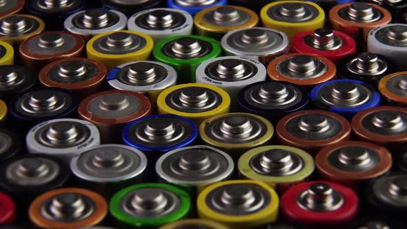Closeup of Used AA Batteries