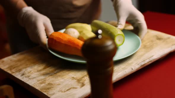 The Chef Brings the Vegetables to the Table