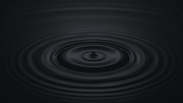 4K 30fps, Water Drop making ripple, Slow Motion