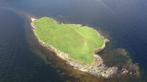Aerial View of an Island By Bruckless in County Donegal - Ireland