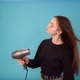 Model Brunette Waves Hair Drying - VideoHive Item for Sale