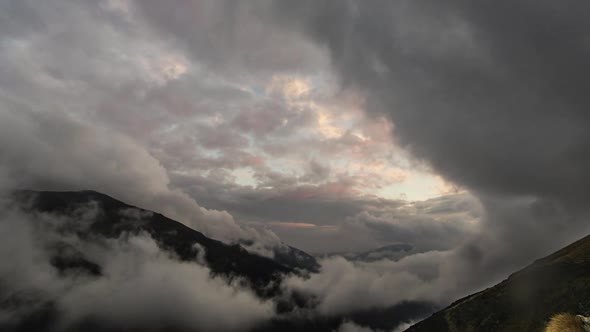 Mountains at sunset