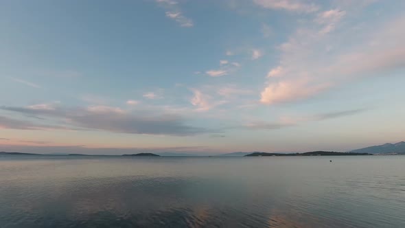 Rain Clouds Gathered Over Island Time Lapse