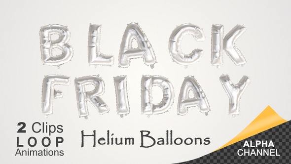 Black Friday Celebration Helium Balloons