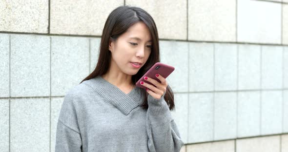 Young woman use of mobile phone 