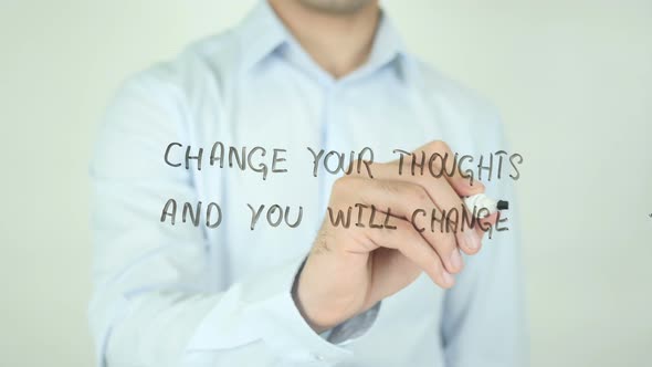 Change Your Thoughts and You Will Change Your World, Writing On Screen