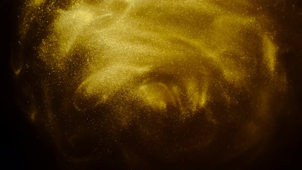 Golden Sand or Dust Creating Abstract Cloud Formations