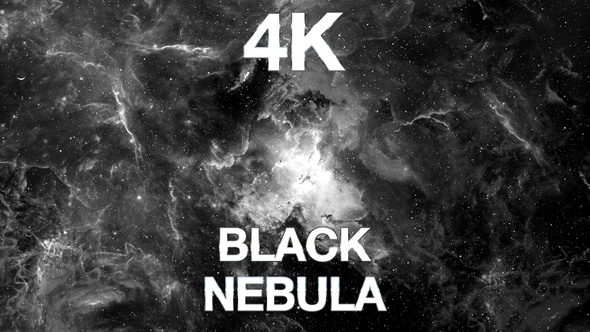 4K Black Space Nebula