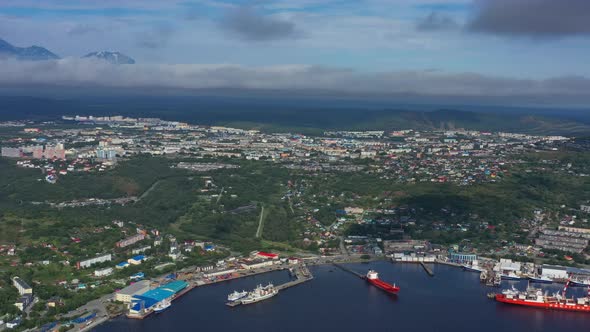 PetropavlovskKamchatsky and Ships in Port