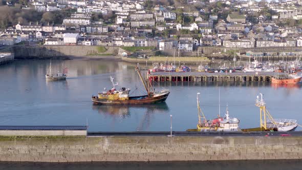 Fishing Trawler in the Harbour Returning After a Trip