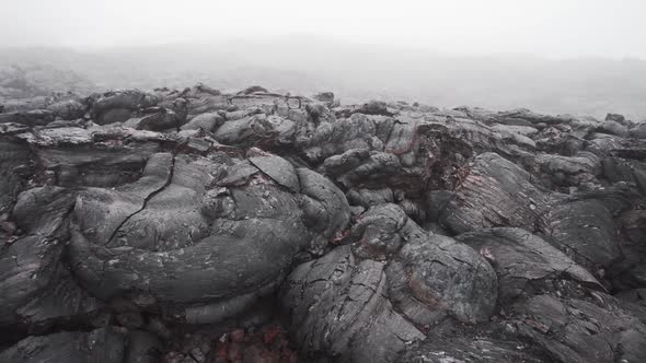 Frozen Lava Flow Resulting From the Eruption Flat Tolbachik