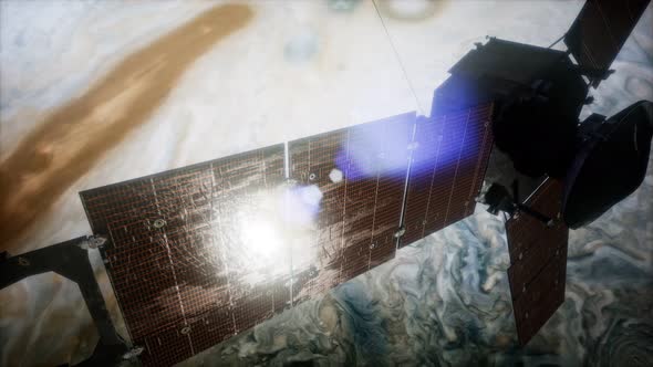Juno Sattelite Orbiting Jupiter alt