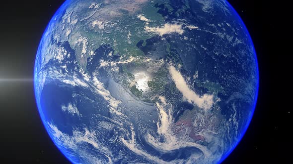 Realistic Earth Zoom Out Clouds South East Asia alt