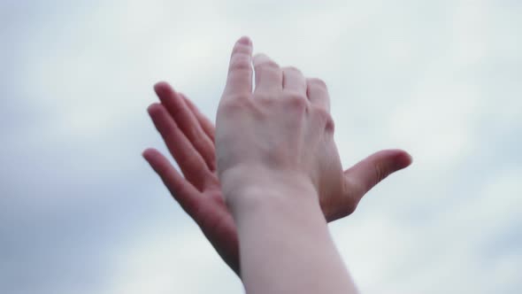 Woman Hands Applauding From Balcony To Support Medical Staff, Health Workers, Doctors, Nurses