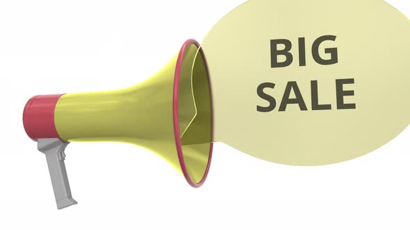 Yellow Megaphone with BIG SALE Message on Speech Bubble alt