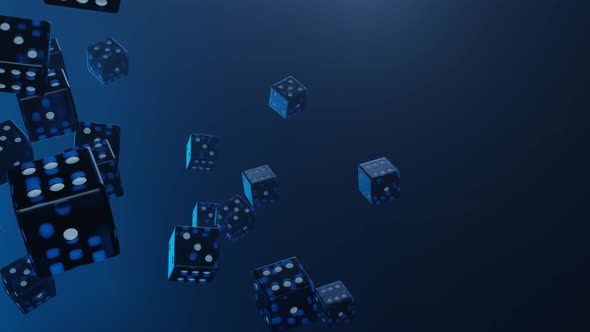 Aa 40 Casino Background. Many Dice. Gambling Concept