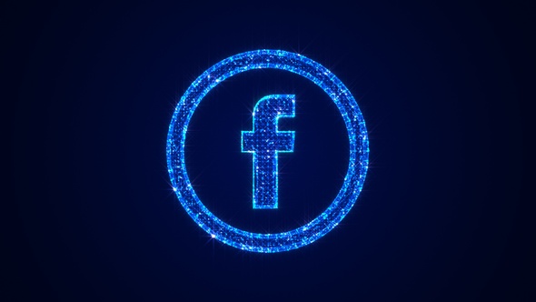 Social Media Facebook Icon Hologram