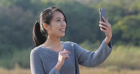 Woman Making Video Call 