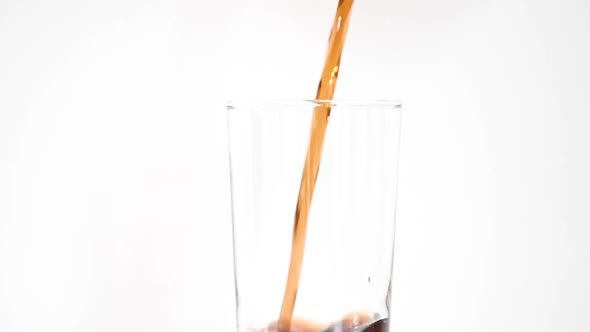 Pouring Cola Into A Glass