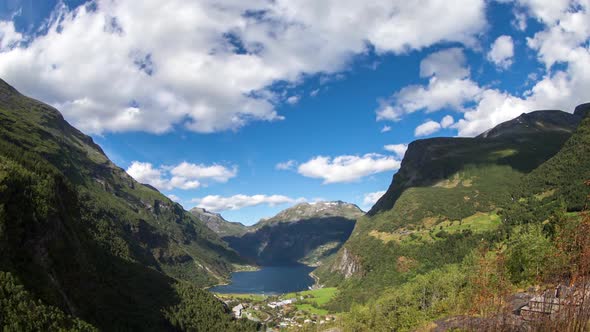 geiranger fjord norway lake nature