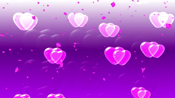 Heart with Petals animated background