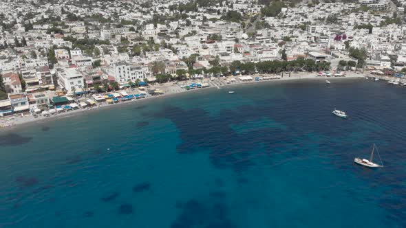 Turkey Bodrum Harbor Aerial View