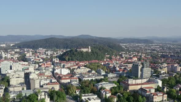 Aerial View Cityscape of Ljubljana