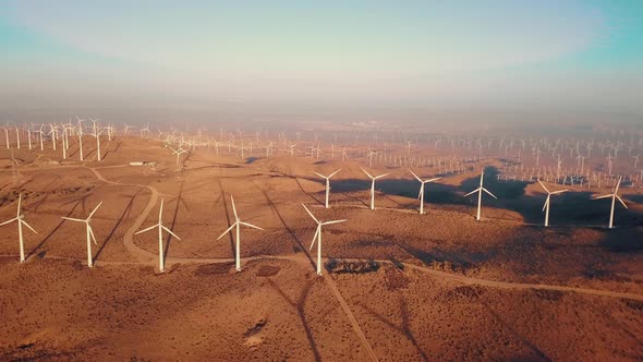 Aerial View of the Wind Farm in Nevada