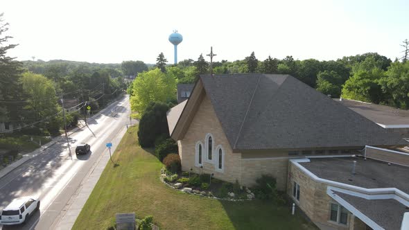 Church in Excelsior, Minnesota on a sunny day