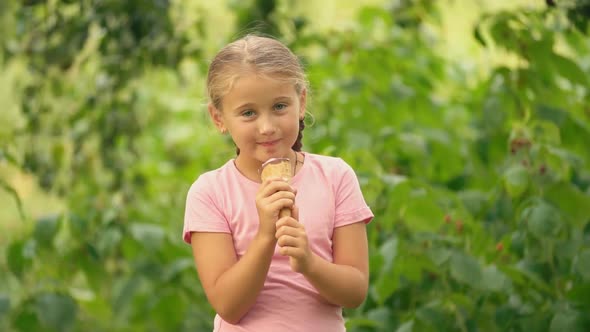 Child Eats Ice Cream