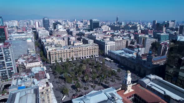 Downtown of Santiago capital city of Chile South America country.