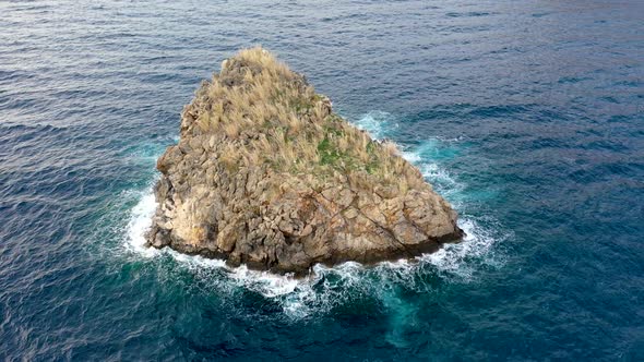 Drone Over the Most Colorful Sea in a Storm In Alanya 4 K