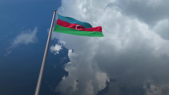 Azerbaijan Flag Waving - 4K