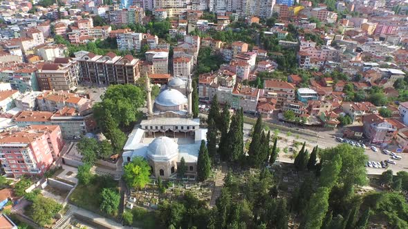 A Mosque in a Traditional Style in the City of Muslim