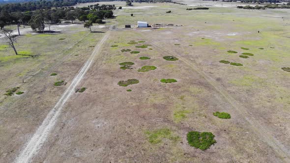 Aerial View of Grassland in Australia