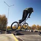 Man Riding Bmx Bicycle on Bowl at City Skate Park - VideoHive Item for Sale