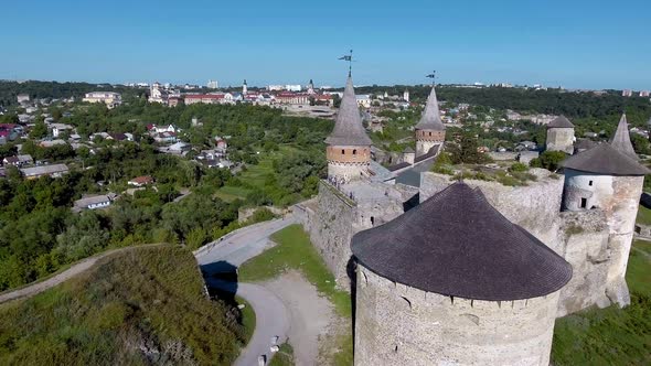 Panoramic Aerial Shot History Castle