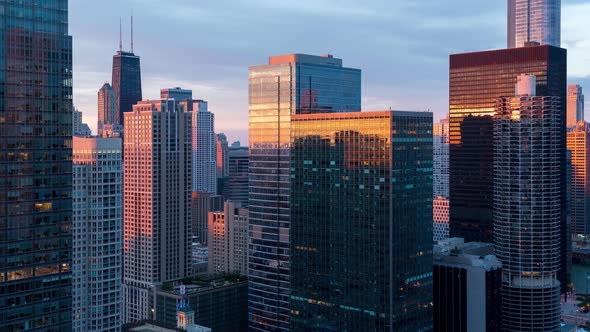 Chicago Day to Night Time Lapse