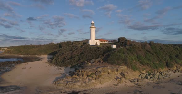 Norah Head lighthouse aerial view