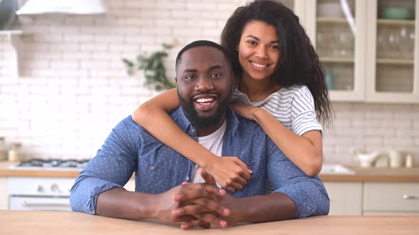 Happy Multiracial Couple at Home