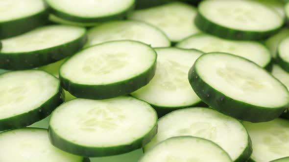 Fresh sliced cucumber